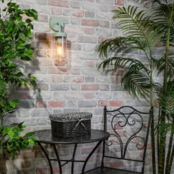 Kew Curved Arm E27 Outdoor Wall Light - Mint -Energizer Sales Store 13924367 1554981979588862