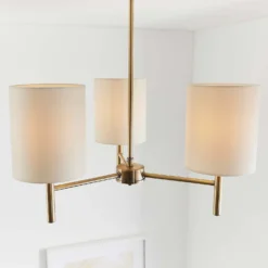 Kari 3 Light Semi Flush Ceiling Light - Brass -Energizer Sales Store 13938479 6714981960523205