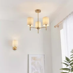 Kari 3 Light Semi Flush Ceiling Light - Brass -Energizer Sales Store 13938479 7794981960412832