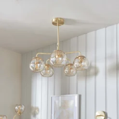 Geneva 5 Light Pendant Light - Brass -Energizer Sales Store 13938485 7384981958489502