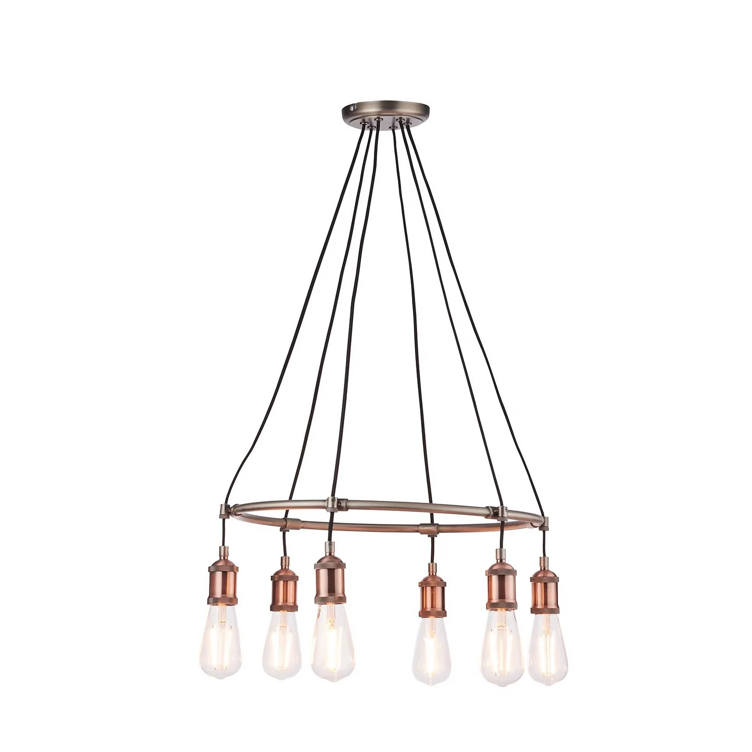 Henrik 6 Light Pendant Light - Pewter 4 Henrik 6 Light Pendant Light - Pewter - Image 2