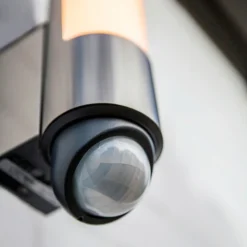 Lutec Leda LED Outdoor Wall Light With PIR Motion Sensor - Stainless Steel -Energizer Sales Store 13950209 1594993071769029