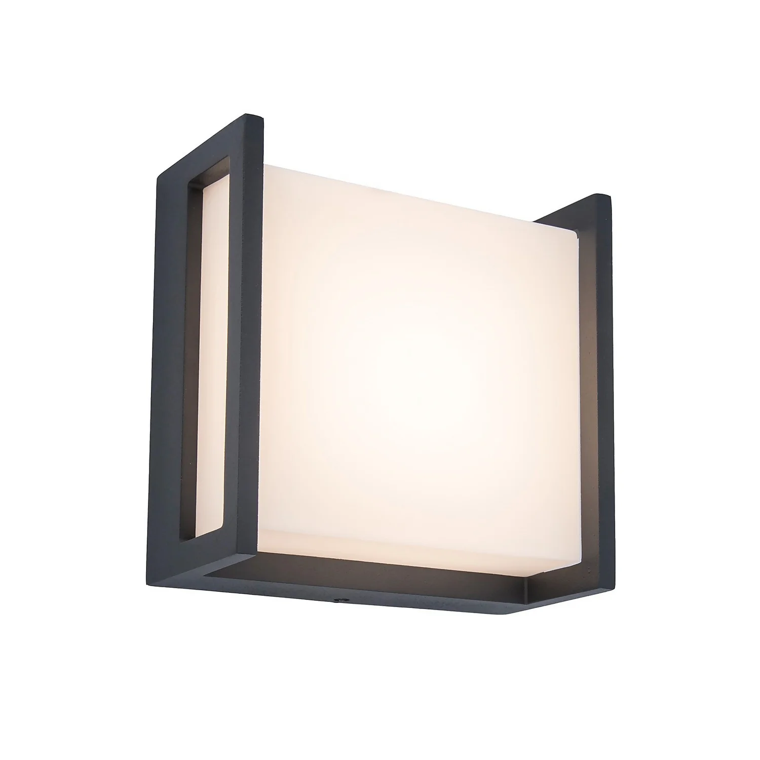 Lutec Qubo LED Square Outdoor Wall Light - Anthracite 4 Lutec Qubo LED Square Outdoor Wall Light - Anthracite - Image 2