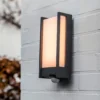 Lutec Qubo LED Outdoor Wall Light With PIR Motion Sensor - Anthracite -Energizer Sales Store 13950215 1894993052423604