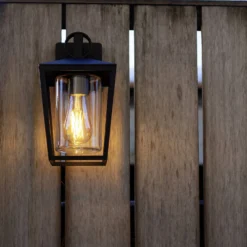 Lutec West E27 Outdoor Wall Lantern - Black -Energizer Sales Store 13950222 1875009726229975