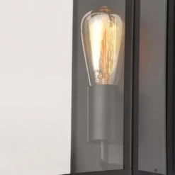 Minerva Outdoor Box Lantern Wall Light - Black -Energizer Sales Store 13956092 1724995190332837