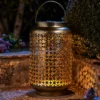 Homebase Edit Antique Gold Solar Moroccan Lantern - 48cm -Energizer Sales Store 13956308 1075002413836130