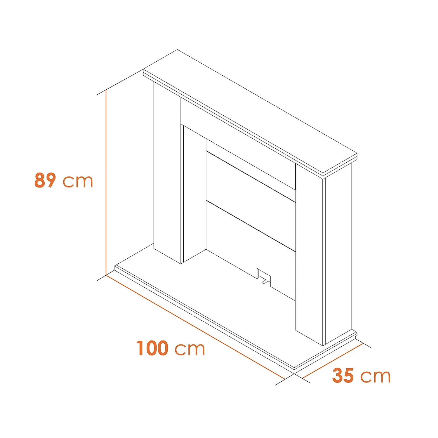 Αδάμ Adam Chester Stove Fireplace With Flat To Wall Fitting In Oak & Black With Sureflame Ripon Electric Stove In Black, 39 Inch 9 Αδάμ Adam Chester Stove Fireplace With Flat To Wall Fitting In Oak & Black With Sureflame Ripon Electric Stove In Black, 39 Inch - Image 7