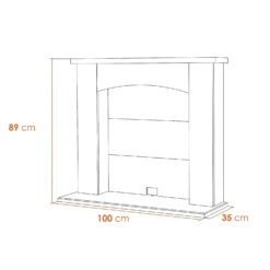 Αδάμ Adam Huxley In Pure White & Grey With Aviemore Electric Stove In Black, 39 Inch -Energizer Sales Store 14188420 1795009418994338