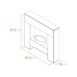 Αδάμ Adam Cubist Electric Fireplace Suite With Flat To Wall Fitting In Grey, 36 Inch -Energizer Sales Store 14188421 1765009418898905