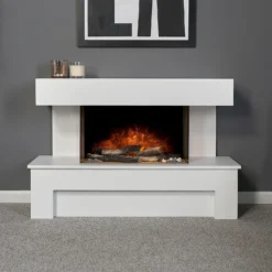 Αδάμ Adam Havana Fireplace Suite With Remote Control In Pure White, 43 Inch -Energizer Sales Store 14188423 1525009419078848
