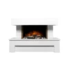 Αδάμ Adam Havana Fireplace Suite With Remote Control In Pure White, 43 Inch