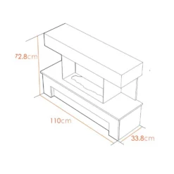 Αδάμ Adam Havana Fireplace Suite With Remote Control In Pure White, 43 Inch -Energizer Sales Store 14188423 3255009419211415