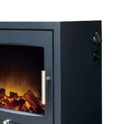 Αδάμ Adam Bergen Electric Stove With Realistic LED Flame Effect - Charcoal Grey -Energizer Sales Store 14188431 1795009420209914