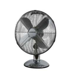 Homebase 12 Inch Chrome Effect Desk Fan