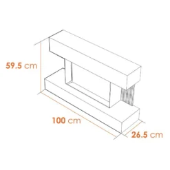 Αδάμ Adam Manola Wall Mounted Electric Suite With Downlights & Remote Control In Charcoal Grey, 39 Inch -Energizer Sales Store 14199607 8725009419956780