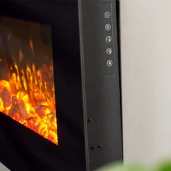 Sureflame WM-9334 Electric Wall Mounted Fire With Remote Control In Black, 26 Inch -Energizer Sales Store 14199608 1415009418693264