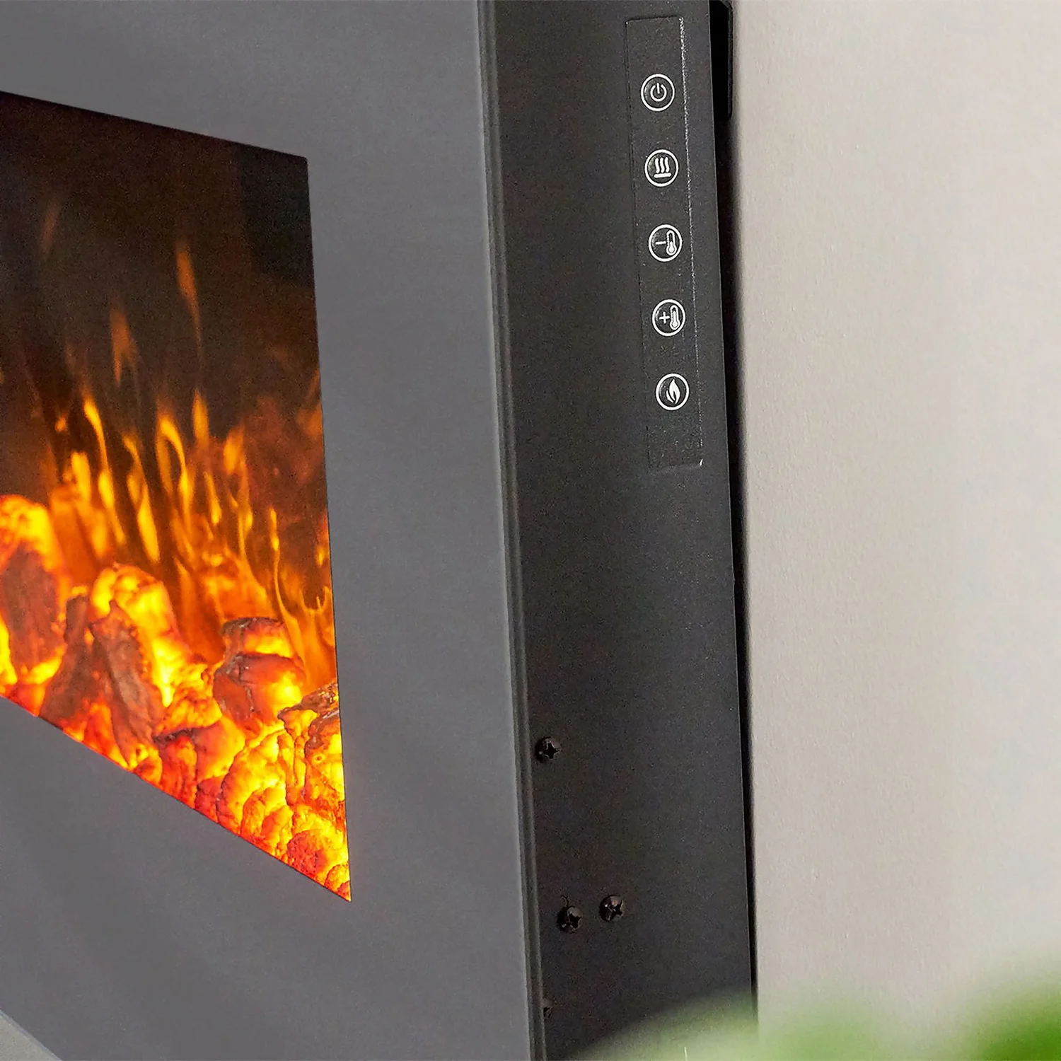 Sureflame WM-9541 Electric Wall Mounted Fire With Remote Control In Grey, 26 Inch 5 Sureflame WM-9541 Electric Wall Mounted Fire With Remote Control In Grey, 26 Inch - Image 3