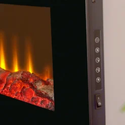 Sureflame WM-9331 Electric Wall Mounted Fire With Remote Control In Black, 42 Inch -Energizer Sales Store 14199610 1275009418689763