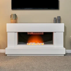Αδάμ Adam Verona Fireplace Suite In Pure White, 48 Inch -Energizer Sales Store 14199612 2055009418388164
