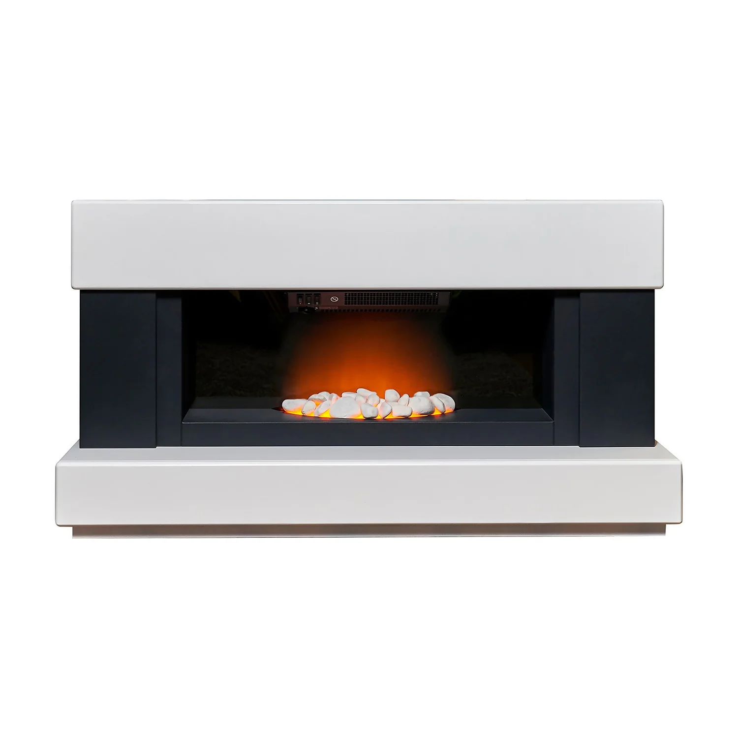 Αδάμ Adam Verona Fireplace Suite In Pure White & Charcoal Grey, 48 Inch 3 Αδάμ Adam Verona Fireplace Suite In Pure White & Charcoal Grey, 48 Inch