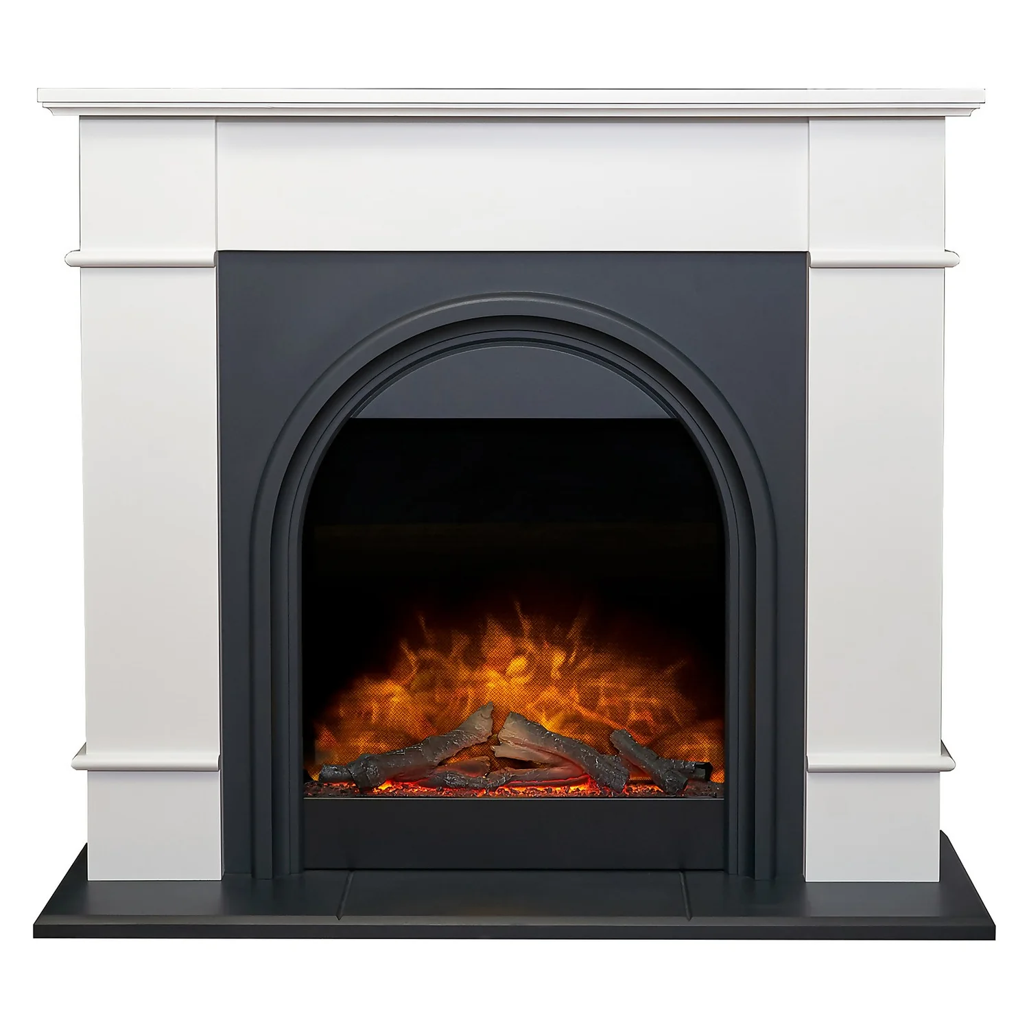Αδάμ Adam Chesterfield Electric Fireplace Suite With Flat To Wall Fitting In White & Charcoal Grey, 44 Inch 3 Αδάμ Adam Chesterfield Electric Fireplace Suite With Flat To Wall Fitting In White & Charcoal Grey, 44 Inch