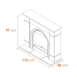 Αδάμ Adam Chesterfield Electric Fireplace Suite With Flat To Wall Fitting In White & Charcoal Grey, 44 Inch 17 Αδάμ Adam Chesterfield Electric Fireplace Suite With Flat To Wall Fitting In White & Charcoal Grey, 44 Inch -Energizer Sales Store 14199615 8985009419925094