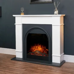 Αδάμ Adam Chesterfield Electric Fireplace Suite With Flat To Wall Fitting In White & Charcoal Grey, 44 Inch 11 Αδάμ Adam Chesterfield Electric Fireplace Suite With Flat To Wall Fitting In White & Charcoal Grey, 44 Inch -Energizer Sales Store 14199615 9005009419621584