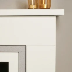Αδάμ Adam Mayfair White & Grey Marble Fireplace With Ontario Electric Fire With Flat To Wall Fitting, 43 Inch -Energizer Sales Store 14199620 1435009419818216