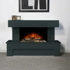 Αδάμ Adam Havana Fireplace Suite With Flat To Wall Fitting And Remote Control In Charcoal Grey, 43 Inch -Energizer Sales Store 14199625 1185009419888185