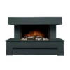Αδάμ Adam Havana Fireplace Suite With Flat To Wall Fitting And Remote Control In Charcoal Grey, 43 Inch