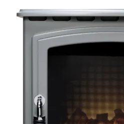 Αδάμ Adam Aviemore 1800W Freestanding Electric Stove With LED Flame Effect - Grey Enamel -Energizer Sales Store 14269772 1335035374312999