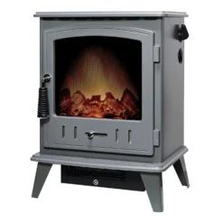 Αδάμ Adam Aviemore 1800W Freestanding Electric Stove With LED Flame Effect - Grey Enamel -Energizer Sales Store 14269772 6245035374399105