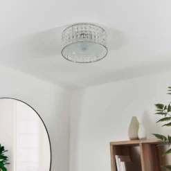 Belfont Bathroom Flush Ceiling Light - Chrome -Energizer Sales Store 14301793 8535038438063944