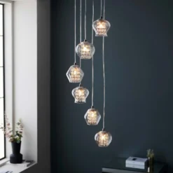 Clashmore Cluster Pendant Ceiling Light - Chrome Effect -Energizer Sales Store 14301803 9875038437910002