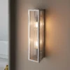 Daltra Large Ribbed Bathroom Wall Light - Chrome Effect -Energizer Sales Store 14301806 8085038438994028