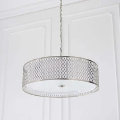 Orton Pendant Ceiling Light - Nickel Effect -Energizer Sales Store 14301824 1915038438344486