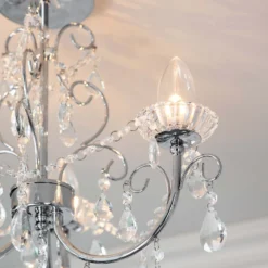 Shanzie Semi Flush Bathroom Chandelier Light - Chrome Effect -Energizer Sales Store 14301829 1175038439673321