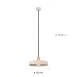 Eglo Valdiola Pendant Ceiling Light - BrushedSand -Energizer Sales Store 14302939 2345038224351147