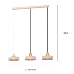 Eglo Valdiola 3 Lamp Diner Bar Light - Brushed Sand -Energizer Sales Store 14302942 9085038224250098