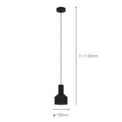 Eglo Casibare Pendant Ceiling Light - Black -Energizer Sales Store 14302944 1665038223765601