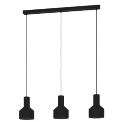 Eglo Casibare 3 Lamp Diner Bar Light - Black -Energizer Sales Store 14302945 8435038222994112