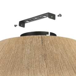 Eglo Alderney Flush Ceiling Light - Black & Natural 10 Eglo Alderney Flush Ceiling Light - Black & Natural -Energizer Sales Store 14302949 1545038223134194