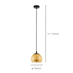 Eglo Albaraccin Pendant Ceiling Light - Black & Gold 9 Eglo Albaraccin Pendant Ceiling Light - Black & Gold -Energizer Sales Store 14302950 1535038223095695