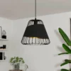 Eglo Austell Pendant Ceiling Light - Black & Gold
