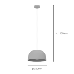 Eglo Contrisa Pendant Ceiling Light - Light Grey -Energizer Sales Store 14302954 2105038224349023