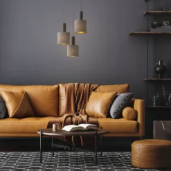 Eglo Concessa 1 3 Lamp Pendant Ceiling Light - Cappuccino & Gold -Energizer Sales Store 14302962 5785038224215196