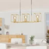 Eglo Cumiole 3 Lamp Diner Bar Light - Gold
