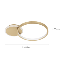 Eglo Gafares Connect Smart Flush Ceiling Light - Gold 9 Eglo Gafares Connect Smart Flush Ceiling Light - Gold -Energizer Sales Store 14302965 1015038223809842