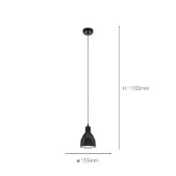 Eglo Priddy Pendant Ceiling Light - Black 11 Eglo Priddy Pendant Ceiling Light - Black -Energizer Sales Store 14302969 1445038223728401